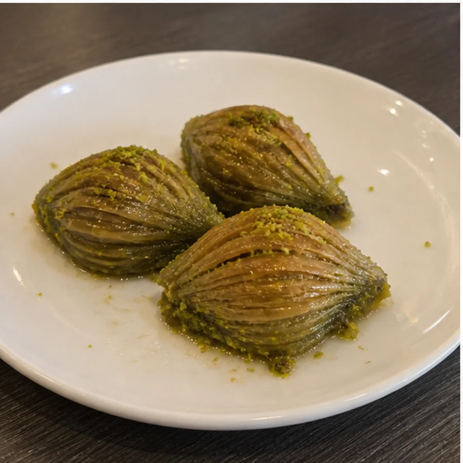 Fıstıklı midye baklava